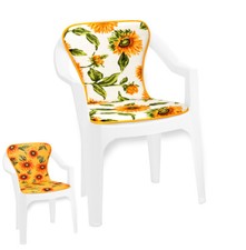 Cojín Para Silla Jardín Poltrona ViOLINO Flores 77x45x3cm Bianco Amarillo Verde Jardín Cojín price