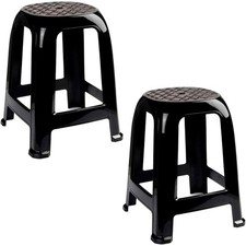 2X Taburete Silla de plástico Asiento apilable Banco jardín Camping Playa Fabr Jardín Silla price