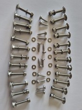 Listones de banco de jardín ACERO INOXIDABLE COMPLETO Kit de fijación 24 pernos, Nyloc, arandela + 12 tornillos Jardín Bench price