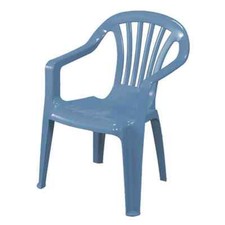 Sillón Silla de Jardín Azul Claro Íntegramente Plástico, Monobloque, Apilable, Jardín Sillón price