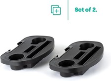 LIVIVO 2 Mesas Laterales con Clip Gris para Sillas de Jardín Tumbonas Camping Portavasos Jardín Side Mesa price