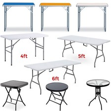 Mesa auxiliar plegable de 4/5/6 pies de alta resistencia camping fiesta picnic comedor jardín Jardín Side Mesa price