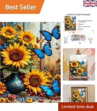 Juego de pintura por números para adultos - Pintura en lienzo girasol y mariposa 12x16 Canvas Painting price