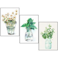 3 piezas estampados florales para decoración de paredes cuadros de pintura en lienzo floral Canvas Painting price