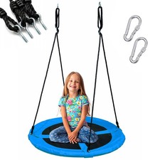 Columpio Columpio de Plato Columpio de Jardín Azul Ø 100 cm Columpio Infantil... Jardín Columpio price