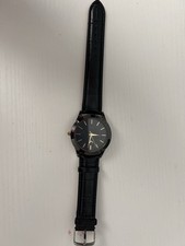 Movimiento Reloj Pulsera Hombre Cuarzo Analógico Esfera Negra Correa Cuero con Caja Wristwatches price