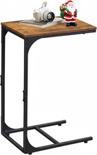 Mesa auxiliar C sofá deslizable metal para sala o dormitorio marrón rústico Auxiliares Materiales price