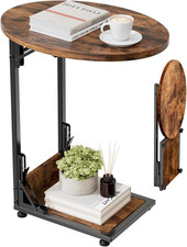 Mesa auxiliar plegable sofá metal C soporte TV sala dormitorio café vintage Auxiliares Materiales price