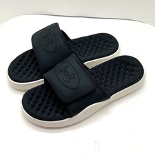 Sandalia Under Armour Ignite Pro 8 Slide para Hombres Blanco y Negro EE. UU. Talla 9 Slippers y Sandals de hombre price