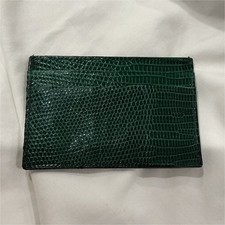 Cartera para tarjetas para mujer con patrón de cocodrilo verde, tarjetero delgado Card Soporte de mujer price