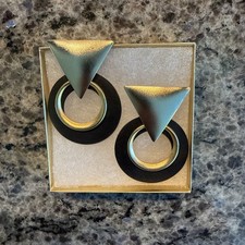 Pendientes colgantes vintage DINA PANAGOPOULOS tono dorado usados Pendientes de oro price