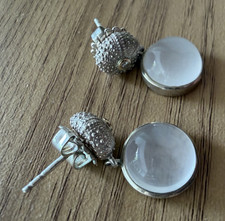 Pendientes colgantes de cuarzo lechoso Patrick Mavros Ocean Tides plata oro de 18 quilates Pendientes de oro price