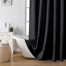 Cortina ducha Zora color negro sólido elegante moderna para decoración bano Ducha/ Baño Cortina price
