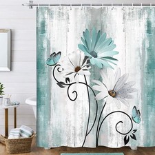 Juego de cortinas de ducha florales de acuarela de 70x70 pulgadas para baño Ducha/ Baño Cortina price