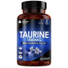 Suplemento de Taurina - Cápsulas Alta Resistencia 1800mg 120 unidades (Pack de 1) Strength y Performance Productos price