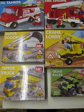 M.Y Ladrillos de Construcción Bloques de Construcción Juego Excavadora Camión Bicicleta Compatible MY Juguete Truck y Construction Vehicle price
