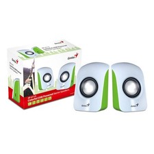 Altavoces estéreo multimedia para computadora Genius SP-U115 USB Powered PC - blanco/verde Powered Altavoz price