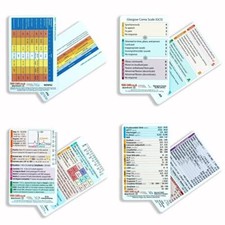Yardcard - Juego de tarjetas de referencia médica: ECG, rangos de análisis de sangre, escala Glasgow, Medical Productos price