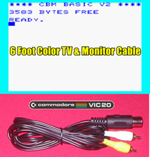 Cable compuesto para TV y monitor AV RCA color de 6 pies para computadora Commodore VIC-20 NUEVO Monitor Accesorios price