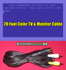 Cable compuesto para TV y monitor AV 20 pies para computadora Commodore 64 Ultimate NUEVO Monitor Accesorios price