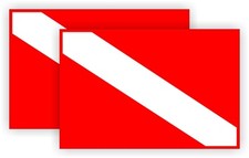 (2) Pegatinas de bandera de equipo de buceo | Etiquetas de calcomanías de banderas de buceo | Plumón de buceo Diving Gear price