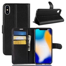 Funda Plegable Para Teléfono Cartera Estuche Para iPhone X / XS Negro Teléfono Estuche price