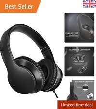 Auriculares sobre la oreja de alta definición con micrófono y cable sin enredos - negro espacial Over- Ear Auriculares price