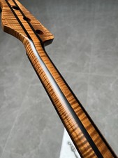 5A 5 piezas 4 cuerdas Jazz BASS 20 trastes llama tostada arce mástil de guitarra palo de rosa Bajo Guitar price