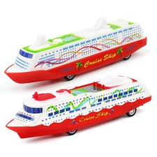 1PCS Cruise Boat Ship Model Collection Pull Back Sliding Steamship Gliding Toy Juguete Ship price