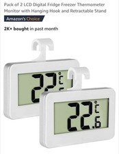 Pack de dos termómetros digitales LCD para nevera/congelador Thermometers price