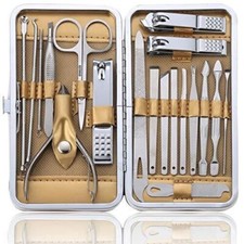 Juego Set De 19 Manicura Y Pedicura Profesional Para Corta Uñas Acero Inoxidable Manicure y Pedicure Set price