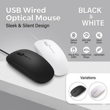 Ratón óptico USB con cable para PC Acer computadora portátil rueda de desplazamiento ratones negros Reino Unido Wired Mouse price