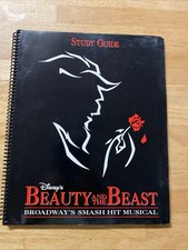 Cuaderno de papel guía de estudio para maestros musicales de Broadway de La Bella y la Bestia de Disney Used Portátil y Cuaderno price