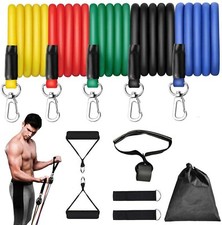 11 Piezas Bandas de Resistencia con Asas Yoga, Pilates Gimnasio Equipo para Brazos Piernas Reino Unido Pilates Equipamiento price