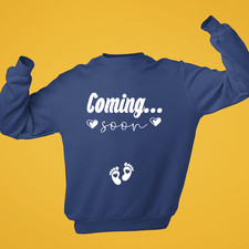 Próximamente Sudadera De Maternidad Para Bebé Funny Anuncio Embarazo Papá Mamá Sudadera para bebé price