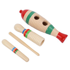 2 juegos de instrumentos de percusión guiro de madera para niños diversión musical Percussion Instruments price