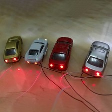 Juego de 10 coloridos modelos de coches con luces LED incorporadas para tu ferrocarril a escala N Integrable- en Sets price