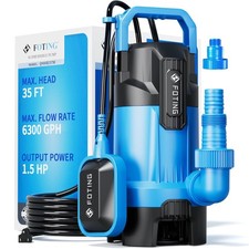 Bomba Sumergible 1.5HP 6300GPH Automática Sótano Piscina Agua Sucia Heat Bomba price