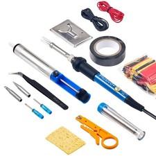 Kit Cautin Para Soldar Estaño Eléctrico 110v con Puntas Bomba de Desoldar US-60W Heat Bomba price