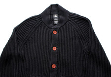 DE COLECCIÓN STUSSY ~CARDIGAN~ SUÉTER DE PUNTO ACANALADO L simulacro/chal/cuello/militar/tour/calibre Jersey y Cárdigan y Knitwear de hombre price