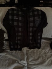 Hombre’s Vogue Prendas de Punto Cárdigan Cremallera Suéter con Negro y Gris Talla 3x Jersey y Cárdigan y Knitwear de hombre price