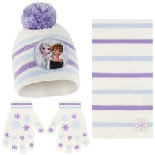 Juego de sombrero, bufanda y mitones de invierno para niñas pequeñas Disney 2-4 o Frozen Elsa y A... Guantes y Bufanda para bebé price
