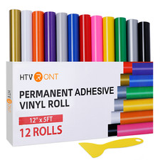 Paquete de 12 rollos de vinilo adhesivos permanentes de 12" x 5 pies para fabricación de letreros de vinilo HTVRONT Dishwasher Vinilo price