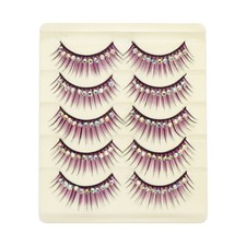 Kit de Maquillaje 5 Pares Rendimiento Completo Pestañas Postizas Color Diversión Exagerado Neceser de maquillaje price