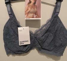 Nuevo con etiquetas Sujetador de Enfermería MARKS & SPENCER UK 40DD Copa Completa Sin Cable Gasolina Azul/Gris Nursing Bra price