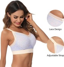 Sujetador de enfermería de maternidad para mujer NC sin aros apertura lateral varias tallas y colores Nursing Bra price