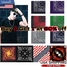 Bandana 100% Cotton Paisley Print Scarf Head Wrap Neck Headband for Men & Women Bandana (de Exterior) price