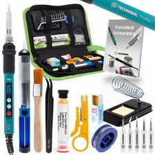 Techrebal 80W Soldador de Precisión Set Completo 16en1 con Estaño Fundente y Pin Estaño y soldador price