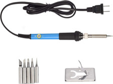 Cautin Para Soldar Estaño Eléctrico 110v Kit a Puntas Bomba de Desoldar 60W,nuevo Estaño y soldador price