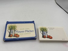 Tarjetas de recetas de jarra de flores actuales vintage 59 sin usar con caja original Pitcher price